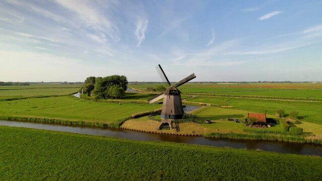 Historic Bovenmolen G is windmill located in Northern Holland in Europe. Bovenmolen G is a polder mill built around 1633