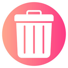 trash gradient icon