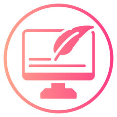 Obraz premium computer gradient icon
