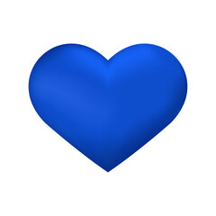 Vector blue 3d heart illustration on white background