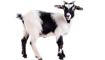 Obraz premium Goat standing up isolated on a white background