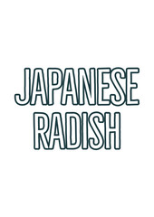 Japanese Radish letters, great for packaging