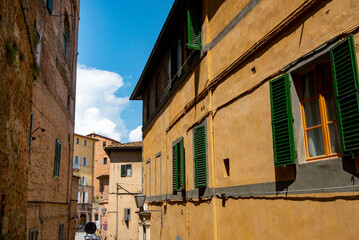 Buildings in Old Town of Siena - Italy