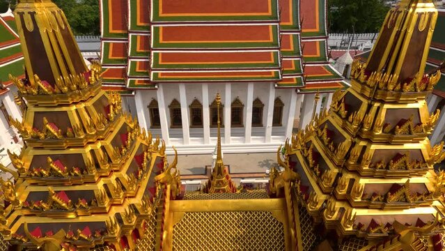 Ratchanatdaram is a buddhist temple located in Bangkok, Thailand also known as Loha prasat .