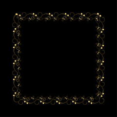 Vector elegant background with a decorative gold border