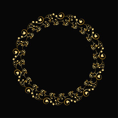 Vector luxury vintage golden baroque ornament