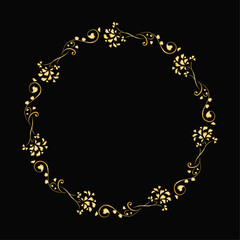 Vector luxury vintage golden baroque ornament