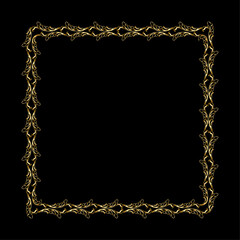 Vector elegant background with a decorative gold border