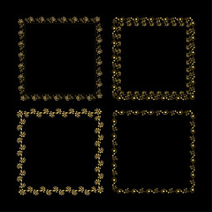 Vector calligraphic ornamental frame set