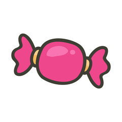Vector candy wrapper cartoon icon illustration