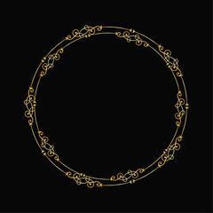 Vector elegant background with a decorative gold frame
