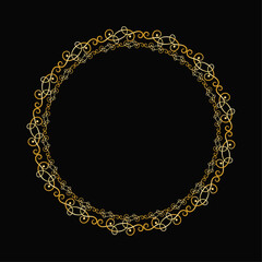 Vector elegant background with a decorative gold frame