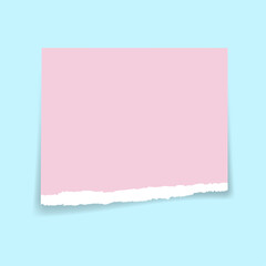Vector handmade torn paper craft vector in pastel colors