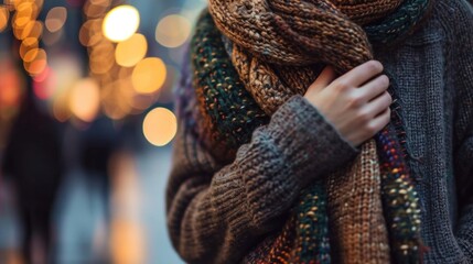 Effortlessly cozy an upcycled scarf, relaxedfit hemp trousers, and a soft recycled wool sweater for a comfortable and ecoconscious outfit.