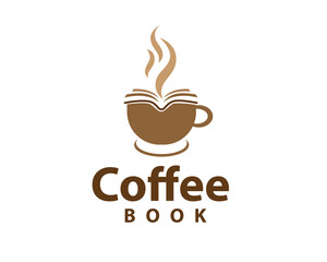 drink book coffee tea logo icon symbol design template illustration inspiration
