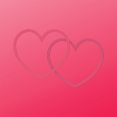 3d valentine podium scene for product display or placement. Vector