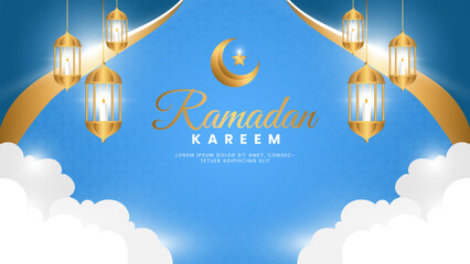 ramadan background or banner for Islamic celebration