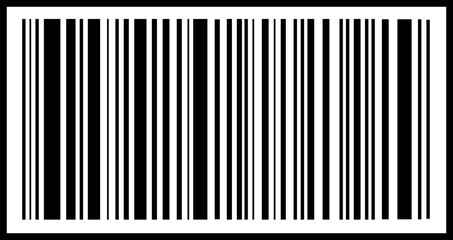 Barcode Icon. Almost black barcode for scanning to check product prices Isolated on transparent background. Trendy vector illustration buy market mark symbol for website design and mobile app.