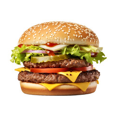 Hamburger isolated on transparent background
