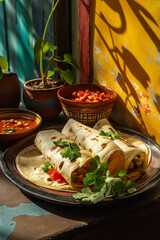 Delicious Traditional Mexican Tortillas with Tomato Salsa