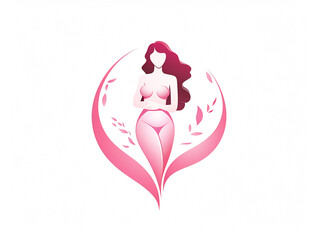Naklejka premium Woman health and beauty concept. Spa therapy logo