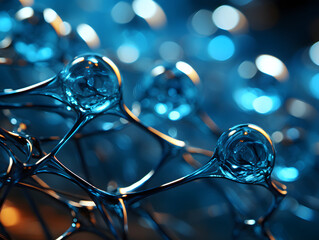 A close-up view of human cell structures