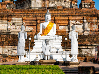 Buddha statues in Ayutthaya, Thailand.