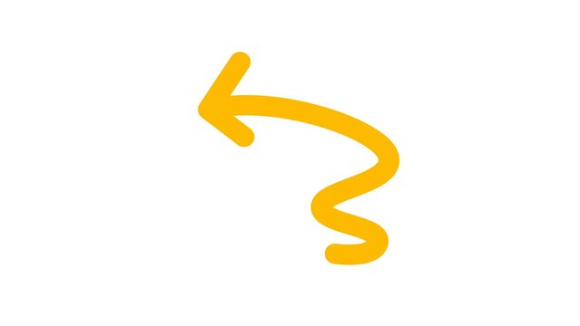 2d animation line arrows cartoon line arrows with transperancy background alpha channel