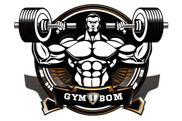 Obraz premium bodybuilder with dumbbells, Generative AI