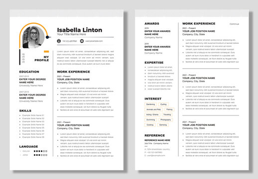 Resume Template Layout