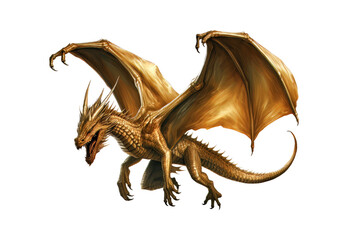 Naklejka premium golden dragon statue