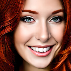 Fototapeta premium A painting of... Sun-Kissed Smile Unveiling Inner Harmony, Moonlight Draped on Velvet Eyes, Woven Threads of Story in Every Brushstroke, Where Strength Blooms Like a Delicate Rose.