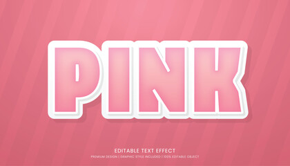 pink text effect template editable design for business logo and brand