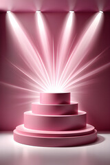 Obraz premium 3D Pink product placement background
