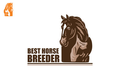 SMART HEAD HORSE FACE LOGO, silhouette pf great hose head vector illustrations