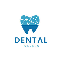 Dental Iceberg Minimalist Vector Illustration Creative Logo Design