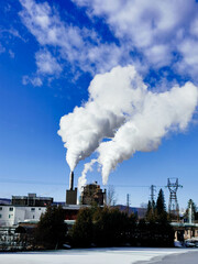 factory giving pollution out in environment
