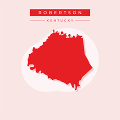 Vector illustration vector of Robertson map Kentucky
