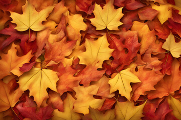 Naklejka na ściany i meble autumn leaves background, Colorful seasonal autumn background pattern