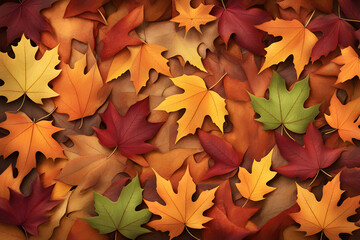 autumn leaves background, Colorful seasonal autumn background pattern