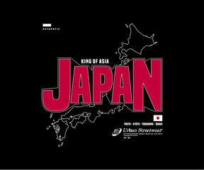 Japan  Futuristic streetwear Poster With Aesthetic Graphic Design for T shirt Street Wear and Urban Style