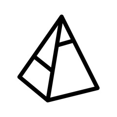 Pyramid Icon Vector Symbol Design Illustration