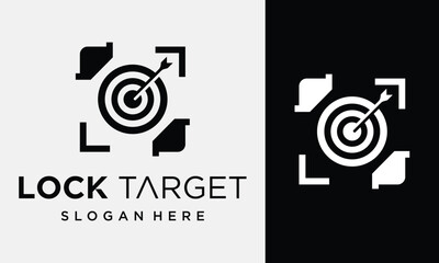 vector arrow target accuracy with camera lens zoom icon logo