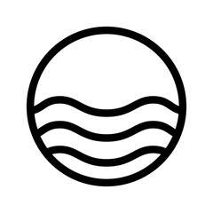 Sea Icon Vector Symbol Design Illustration