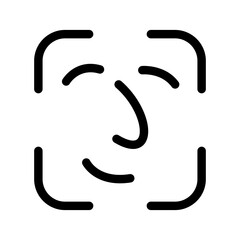 Face Id Icon Vector Symbol Design Illustration