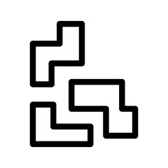 Tetris Icon Vector Symbol Design Illustration