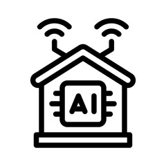 smart home line icon