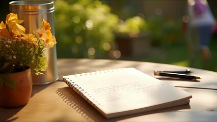 Closeup of a notepad filled with helpful tips and advice from an online parenting support group meeting.