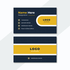 Professional modern business card design templet vector 