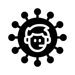 Obraz premium virtual assistant glyph icon